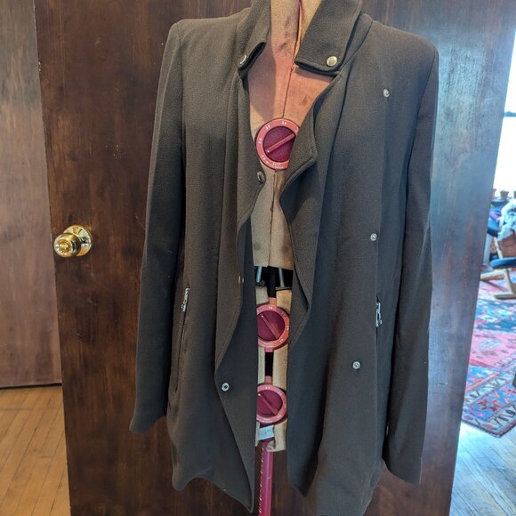 Wilfred Aritzia Mayet Blazer Moto Jacket Olive Drab size Small - Picture 2 of 15